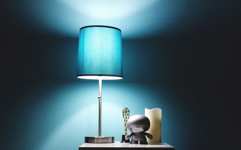 Photo Smart dimming and color adjustment table lamp, suitable for bedroom