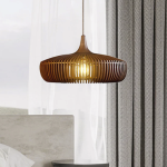 Lámpara colgante de madera natural para bar rural