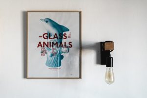 Photo glass wall lamp