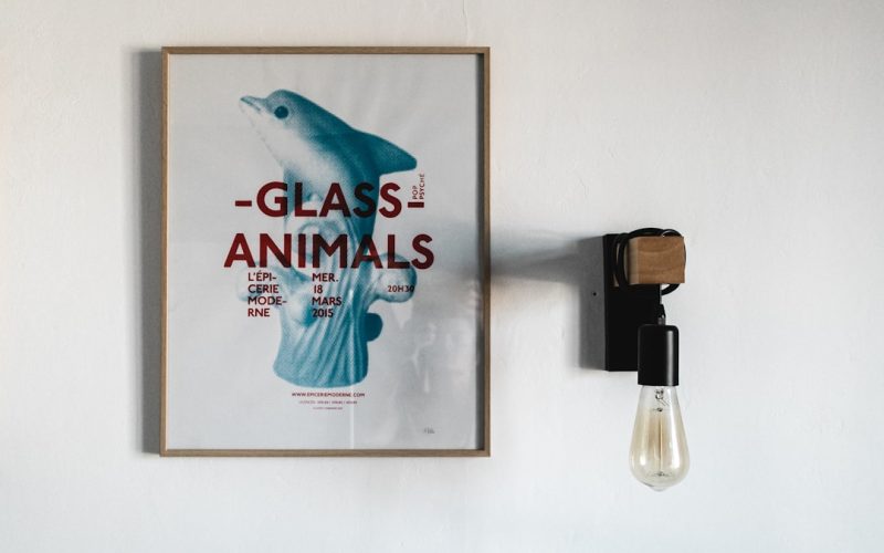 Photo glass wall lamp