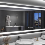 Mejor espejo de baño con luz y rejilla de caña para tocador