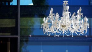 Photo motion sensor chandelier